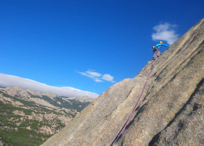 Escalada en La Pedriza, Madrid.